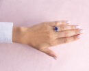 3.44Ct Bluish Purple Tanzanite & Natural Diamond F-H VS1-SI2 14k White Gold Ring