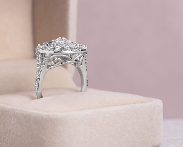 1.50 Carat Round Brilliant F/VS1-VS2 Lab Diamond 14k White Gold Ring - Image 2