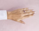 Red Ruby Oval Mixed & Natural Faint-Light Pink Diamond SI2-I1 0.86 Carat 14k Rose Gold Ring