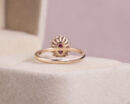 Red Ruby Oval Mixed & Natural Faint-Light Pink Diamond SI2-I1 0.86 Carat 14k Rose Gold Ring