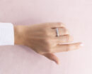 1.10 Carat Round Brilliant F/VS1-VS2 Lab Diamond 14k White Gold Half Eternity Ring