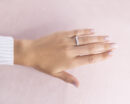 1.10 Carat Round Brilliant F/VS1-VS2 Lab Diamond 14k White Gold Half Eternity Ring