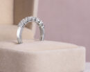 1.10 Carat Round Brilliant F/VS1-VS2 Lab Diamond 14k White Gold Half Eternity Ring