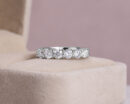 1.10 Carat Round Brilliant F/VS1-VS2 Lab Diamond 14k White Gold Half Eternity Ring