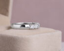 1.10 Carat Round Brilliant F/VS1-VS2 Lab Diamond 14k White Gold Half Eternity Ring