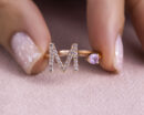 Pink Sapphire & Faint-Light Pink Diamond 0.55 Ct SI2-I114k Rose Gold Designer Ring