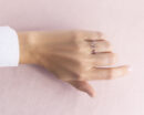Pink Sapphire & Faint-Light Pink Diamond 0.55 Ct SI2-I114k Rose Gold Designer Ring