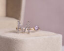 Pink Sapphire & Faint-Light Pink Diamond 0.55 Ct SI2-I114k Rose Gold Designer Ring
