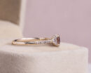 1.05 Ct Orange Oval Sapphire & Natural Light Pink Diamond 14k Rose Gold Ring