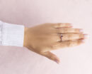 1.05 Ct Orange Oval Sapphire & Natural Light Pink Diamond 14k Rose Gold Ring