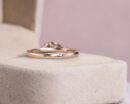 1.05 Ct Orange Oval Sapphire & Natural Light Pink Diamond 14k Rose Gold Ring
