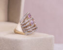 2.65 Carat Pink Sapphire & Faint-Light Pink Diamond SI2-I1 14k Rose Gold Ring