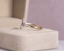 0.45 Ct Blue Tanzanite & Natural Faint-Light Pink Diamond 14k Rose Gold Ring