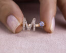 0.45 Ct Blue Tanzanite & Natural Faint-Light Pink Diamond 14k Rose Gold Ring