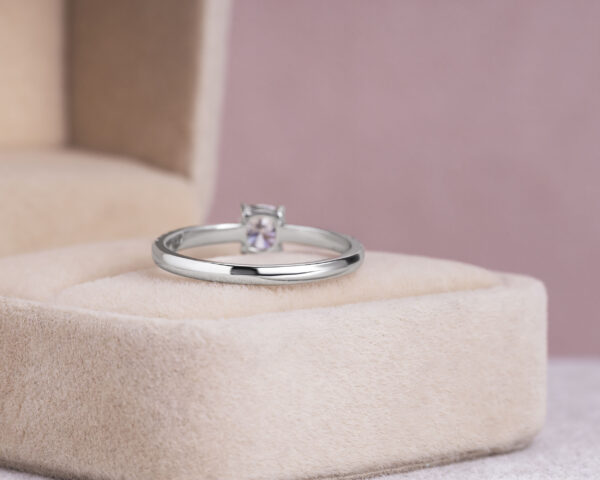 Lab Diamond 0.82 Ct F/VS1-VS2 Round Brilliant Engagement Ring 14k Solid White Gold - Image 7