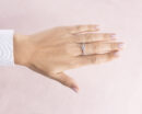 Lab Diamond 0.82 Ct F/VS1-VS2 Round Brilliant Engagement Ring 14k Solid White Gold