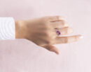 2 Ct Natural Red Ruby & Diamond Ring in Solid 14k Rose Gold Pear Cut Transparent