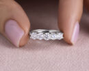 1.0 Carat Round Cut F/VS1-VS2 Lab Diamond 14k White Gold 5 Stone Ring