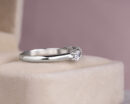 1.0 Carat Round Cut F/VS1-VS2 Lab Diamond 14k White Gold 5 Stone Ring