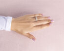 1.0 Carat Round Cut F/VS1-VS2 Lab Diamond 14k White Gold 5 Stone Ring