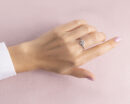 0.32 Carat F/VS1-VS2 Lab Diamond Round Brilliant 14k Rose Gold Ring