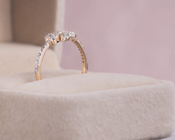 0.32 Carat F/VS1-VS2 Lab Diamond Round Brilliant 14k Rose Gold Ring - Image 2