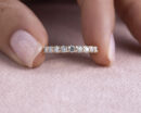 0.55 Carat Round Brilliant F/VS1-VS2 Lab Diamond 14k Rose Gold Half Eternity Ring